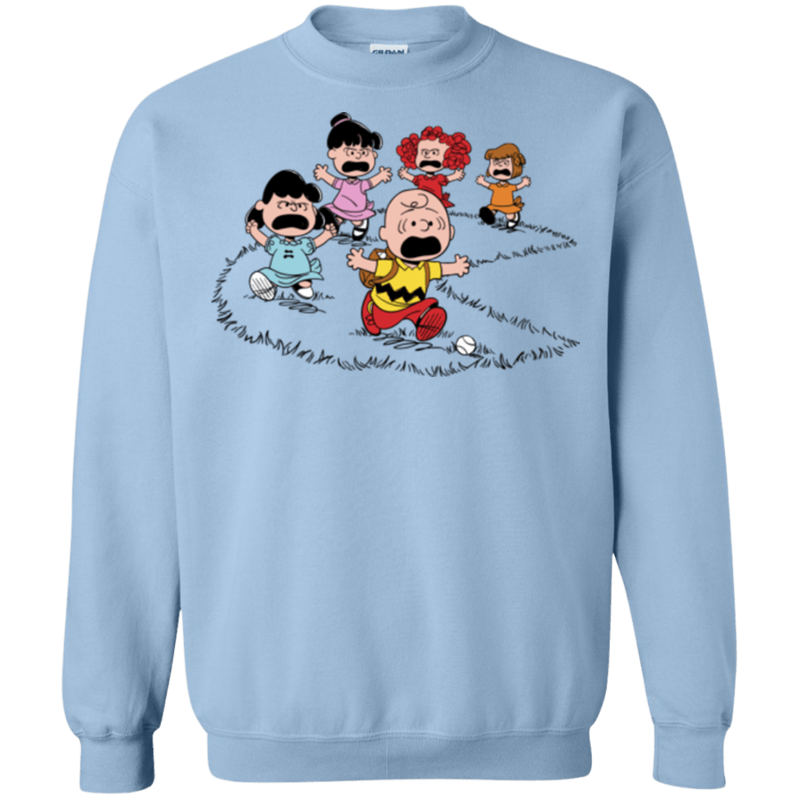 Sweatshirts Light Blue / Small Charlie Pac Man Crewneck Sweatshirt