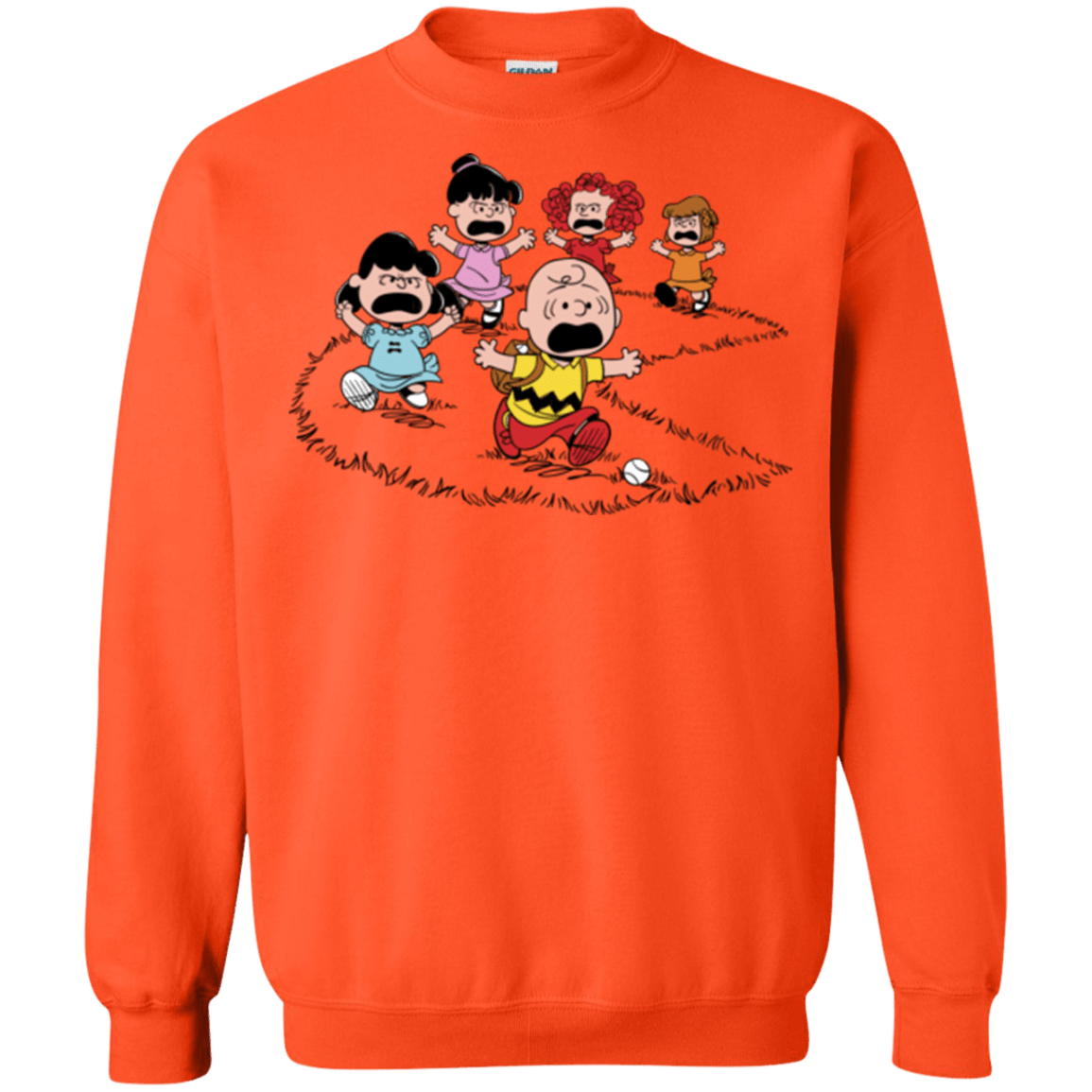 Sweatshirts Orange / Small Charlie Pac Man Crewneck Sweatshirt