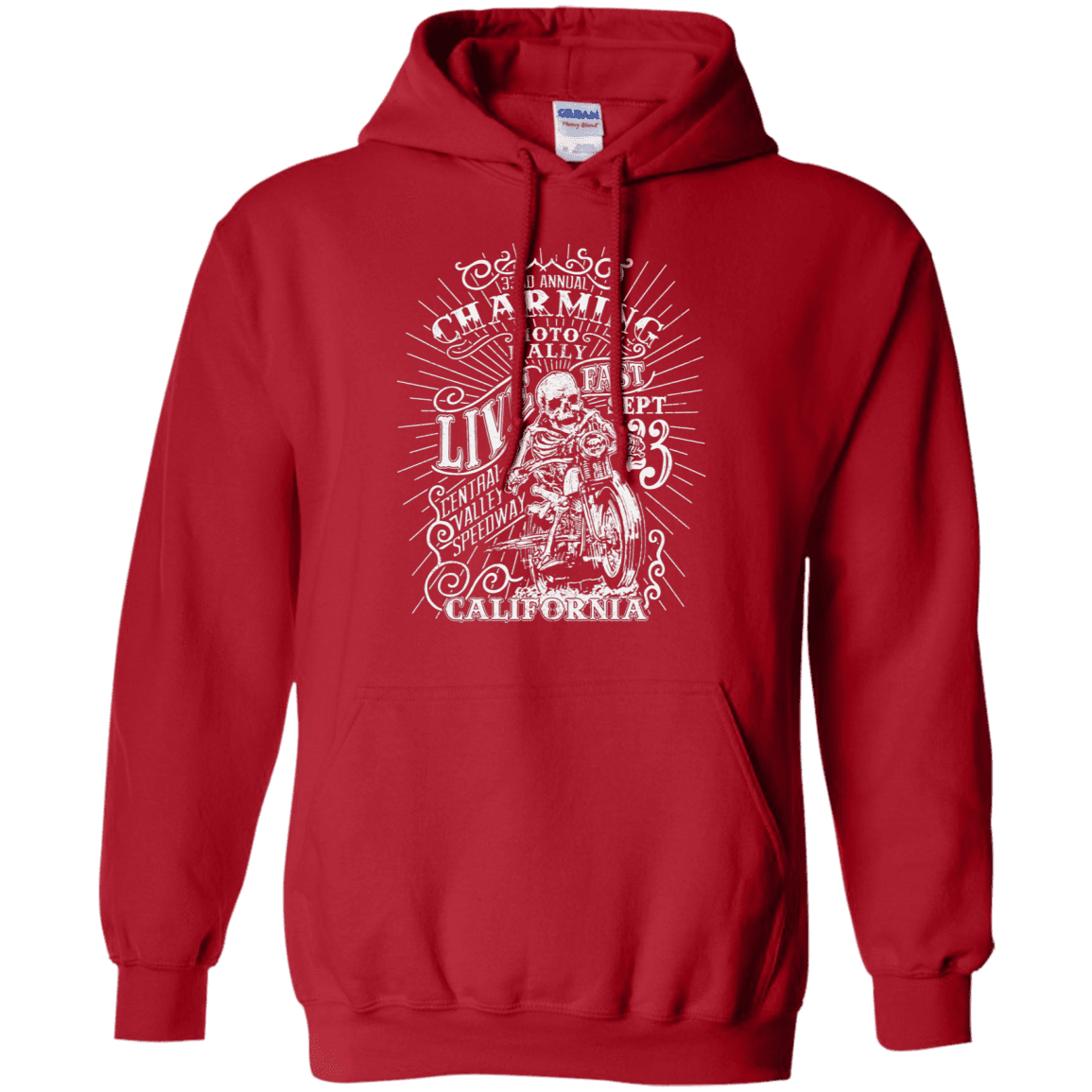Sweatshirts Red / S Charming Moto Rally Pullover Hoodie