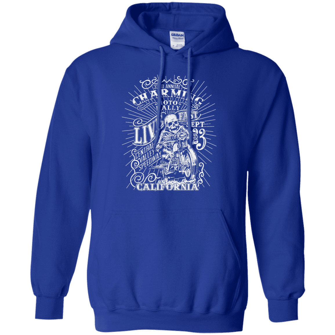 Sweatshirts Royal / S Charming Moto Rally Pullover Hoodie