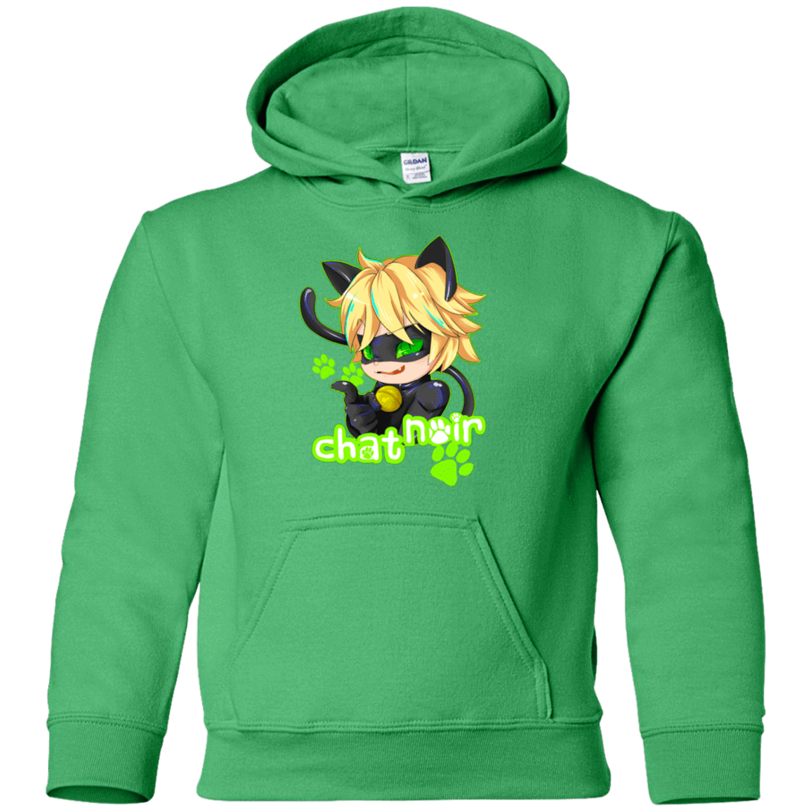 Sweatshirts Irish Green / YS Chat Noir Youth Hoodie
