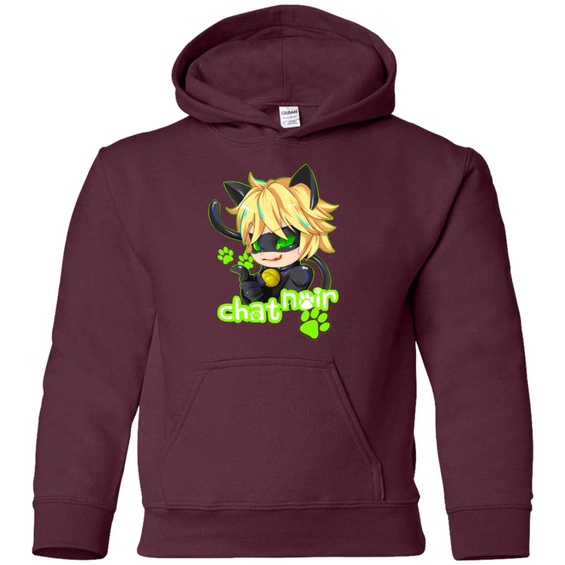 Sweatshirts Maroon / YS Chat Noir Youth Hoodie