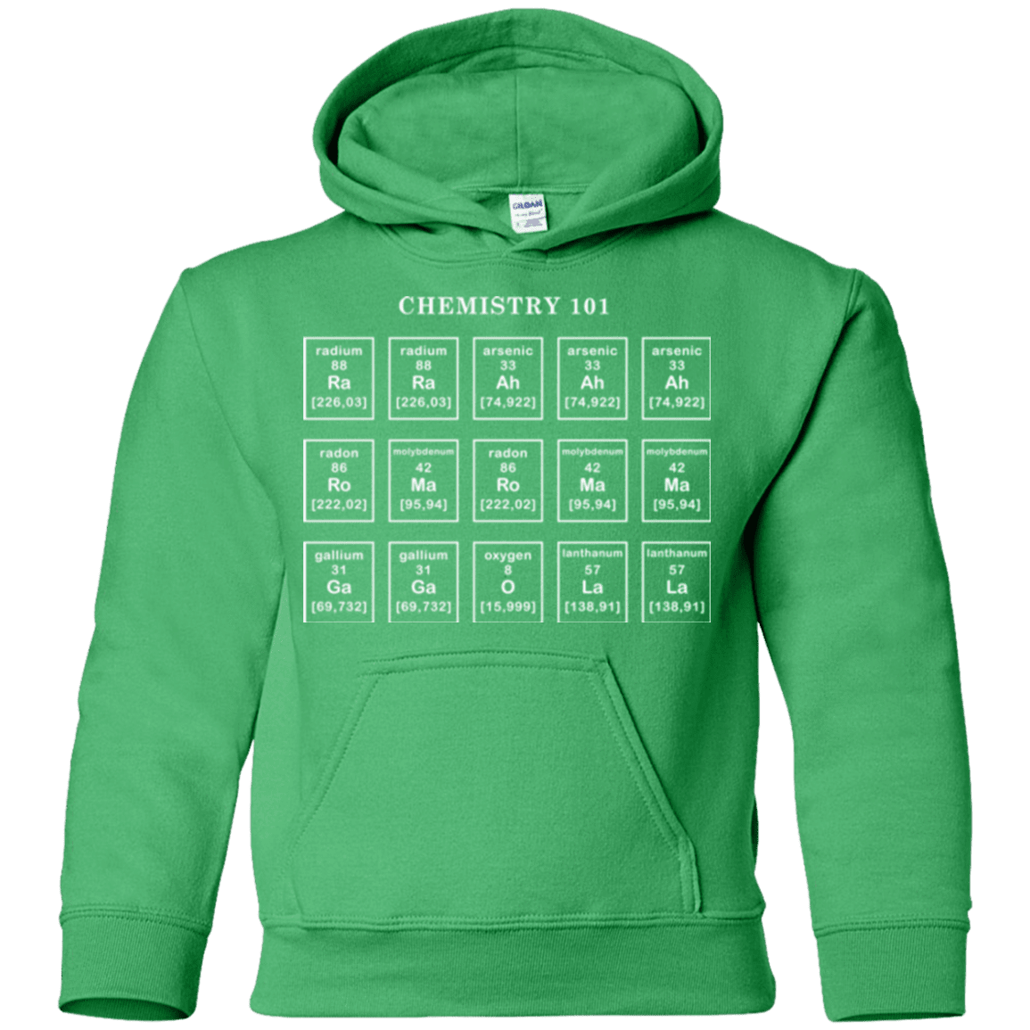 Sweatshirts Irish Green / YS Chemistry Lesson Youth Hoodie