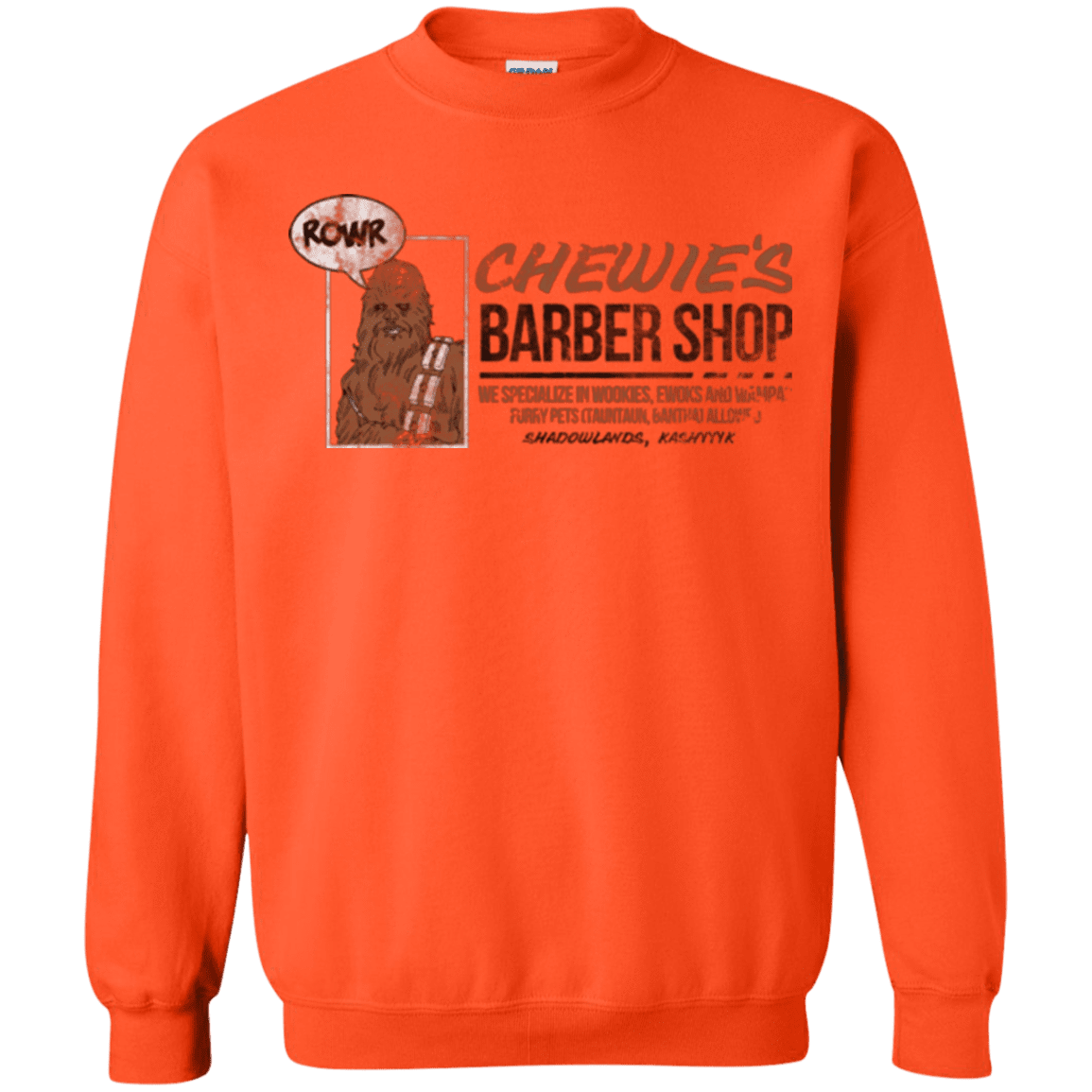 Sweatshirts Orange / Small Chewie's Barber Shop Crewneck Sweatshirt