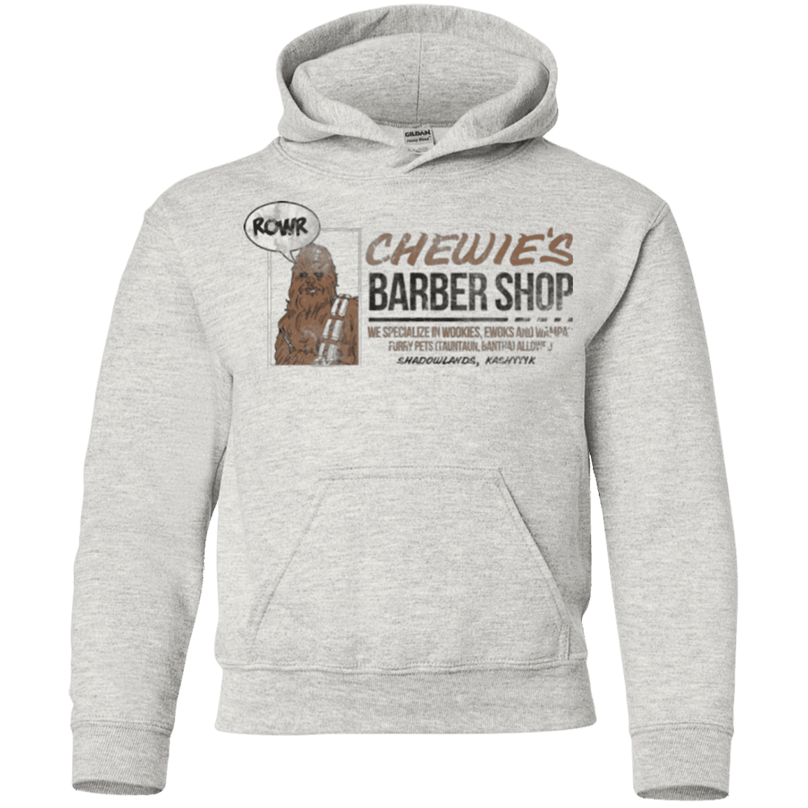 Sweatshirts Ash / YS Chewie's Barber Shop Youth Hoodie