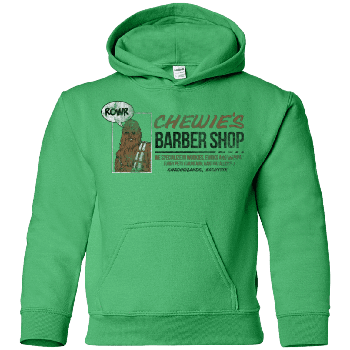 Sweatshirts Irish Green / YS Chewie's Barber Shop Youth Hoodie