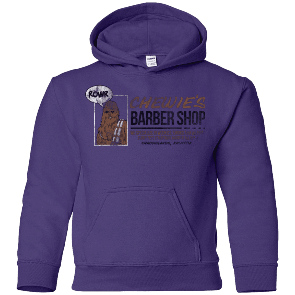 Sweatshirts Purple / YS Chewie's Barber Shop Youth Hoodie