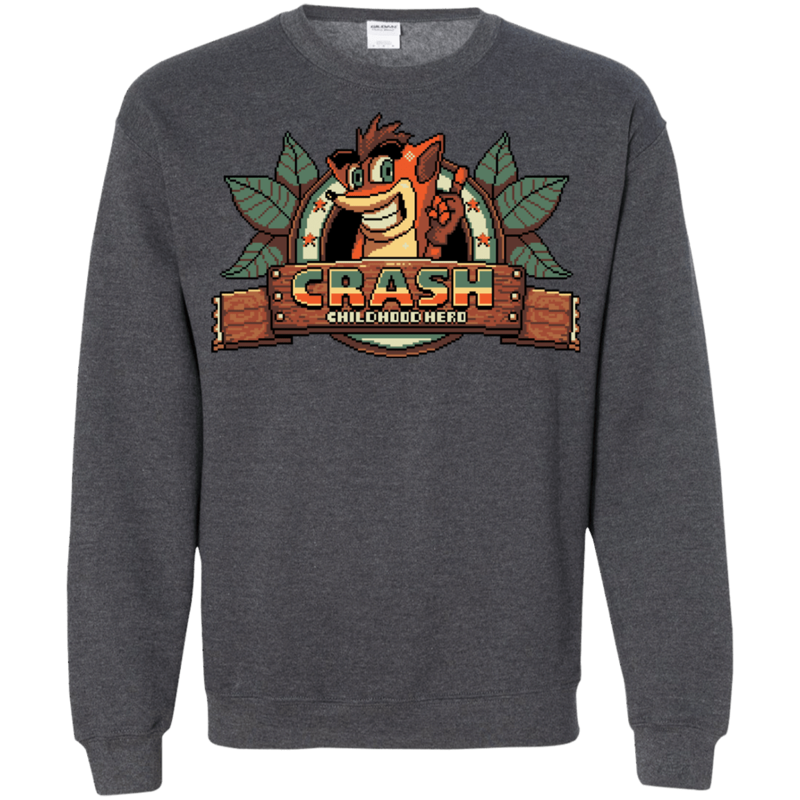 Sweatshirts Dark Heather / S Childhood hero Crewneck Sweatshirt