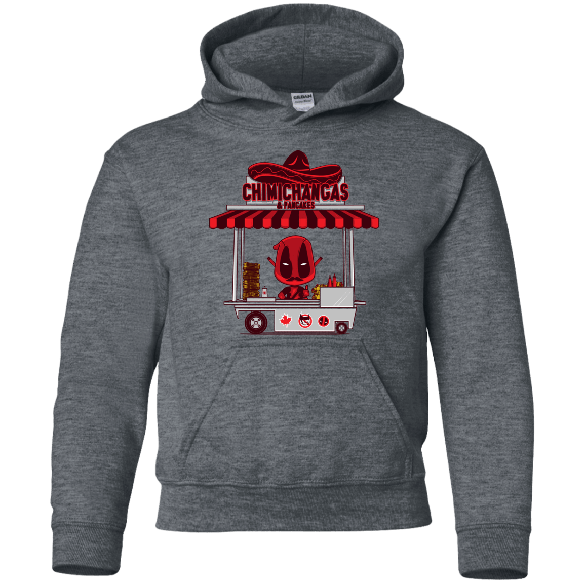 Sweatshirts Dark Heather / YS CHIMICHANGAS & PANCAKES Youth Hoodie