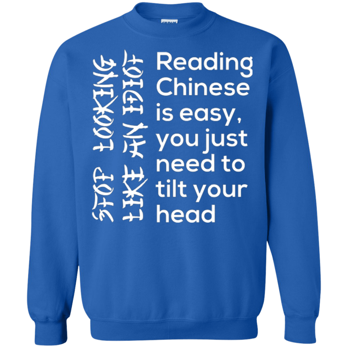 Sweatshirts Royal / Small Chinese Crewneck Sweatshirt