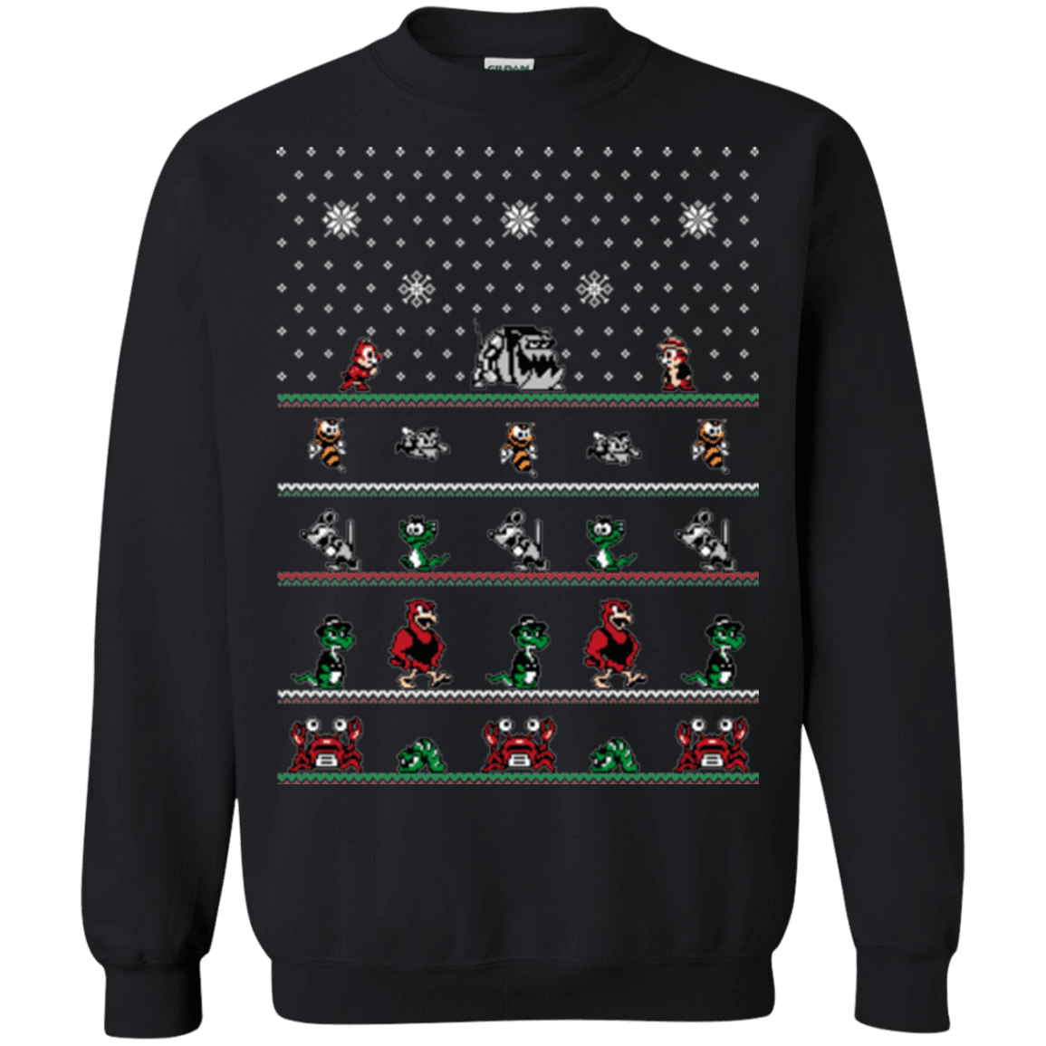 Sweatshirts Black / Small Chip n Dale Christmas Rangers Crewneck Sweatshirt