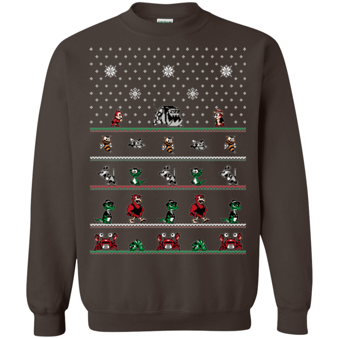 Sweatshirts Dark Chocolate / Small Chip n Dale Christmas Rangers Crewneck Sweatshirt