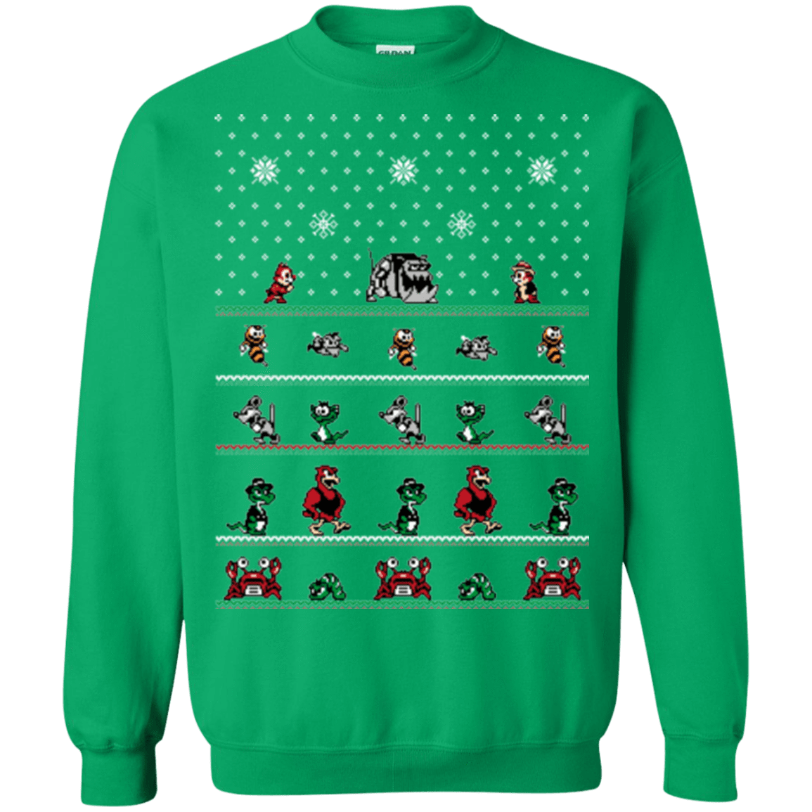 Sweatshirts Irish Green / Small Chip n Dale Christmas Rangers Crewneck Sweatshirt