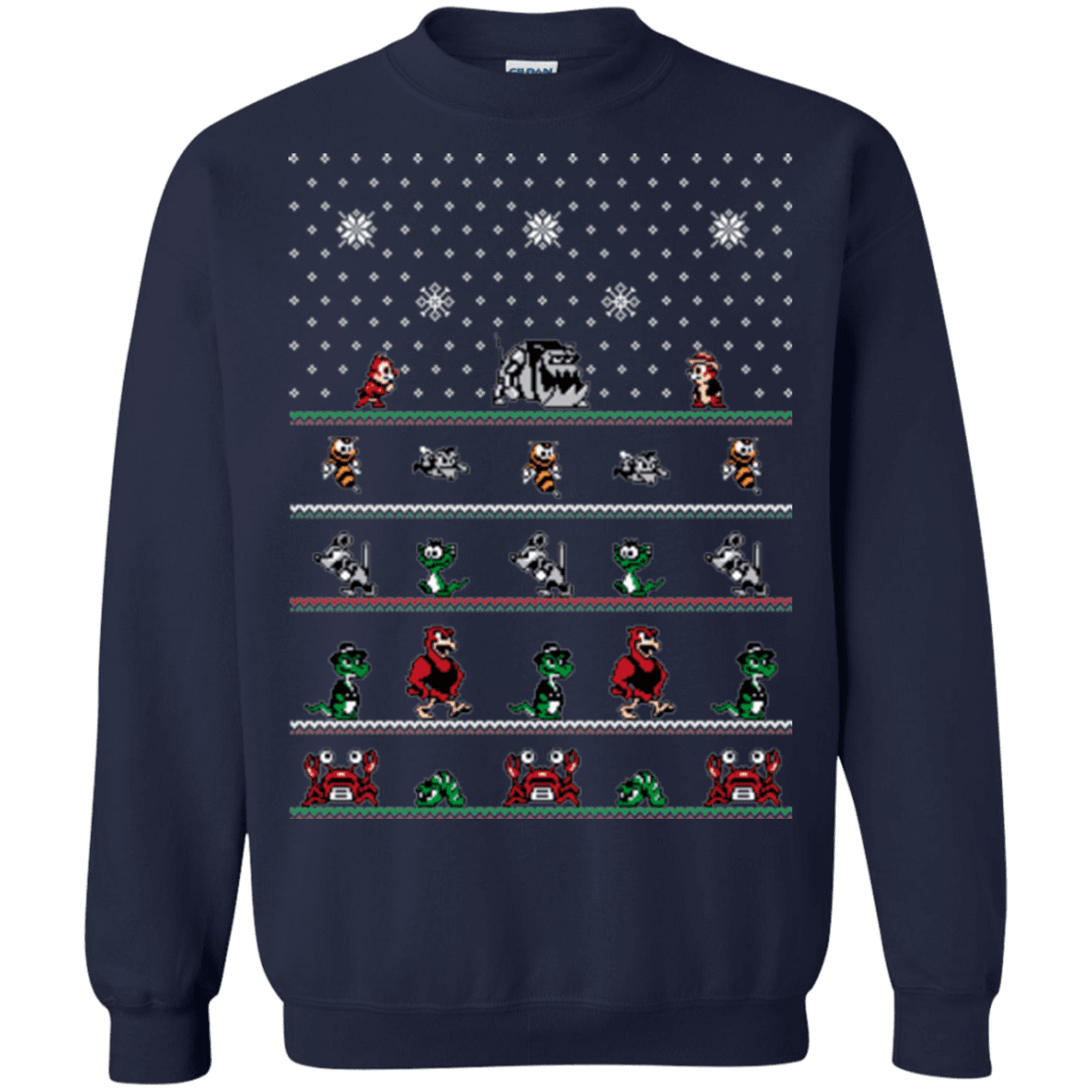 Sweatshirts Navy / Small Chip n Dale Christmas Rangers Crewneck Sweatshirt