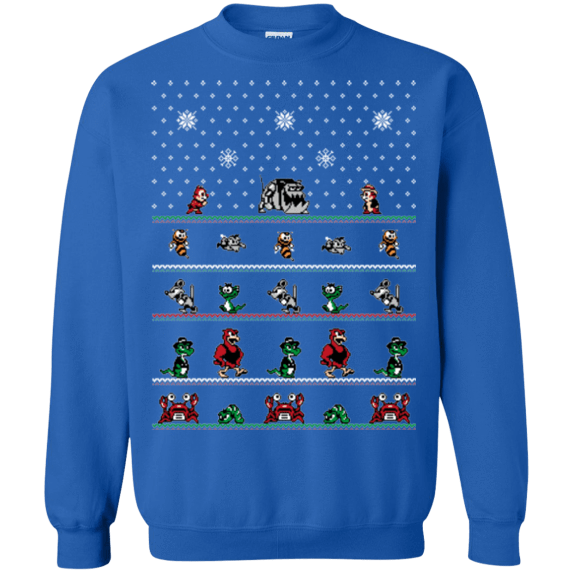 Sweatshirts Royal / Small Chip n Dale Christmas Rangers Crewneck Sweatshirt