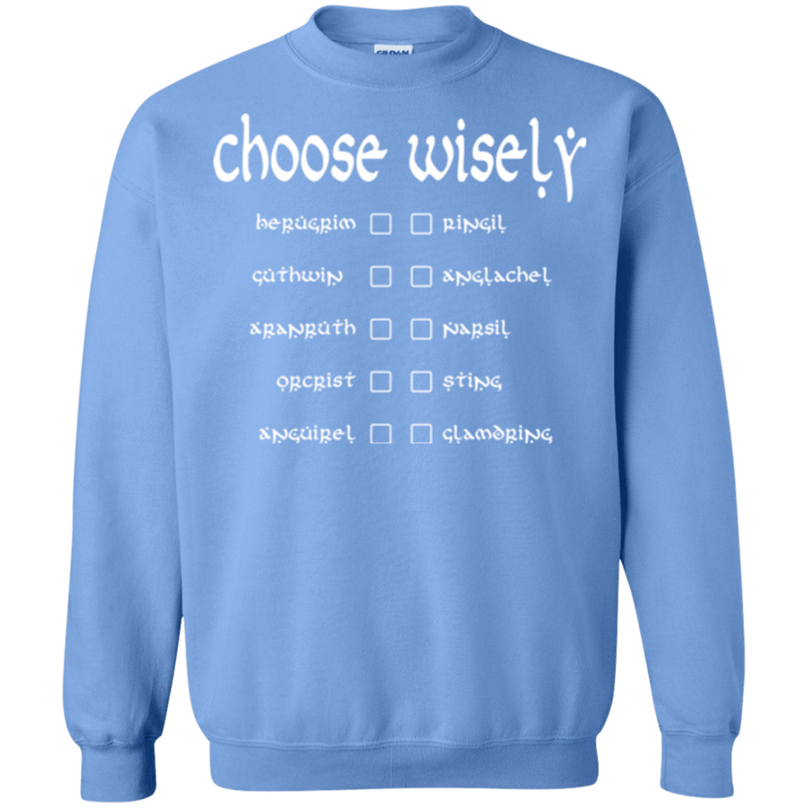 Sweatshirts Carolina Blue / Small Choose wisely Crewneck Sweatshirt