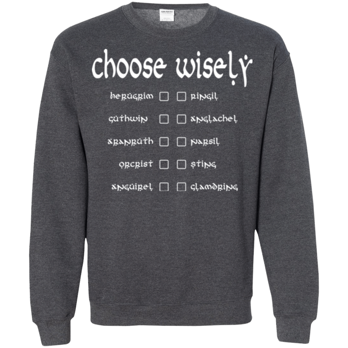 Sweatshirts Dark Heather / Small Choose wisely Crewneck Sweatshirt