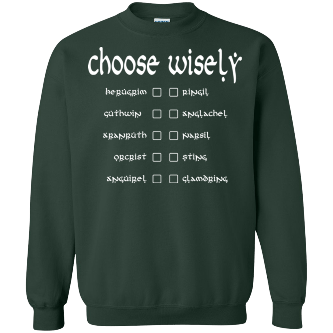 Sweatshirts Forest Green / Small Choose wisely Crewneck Sweatshirt