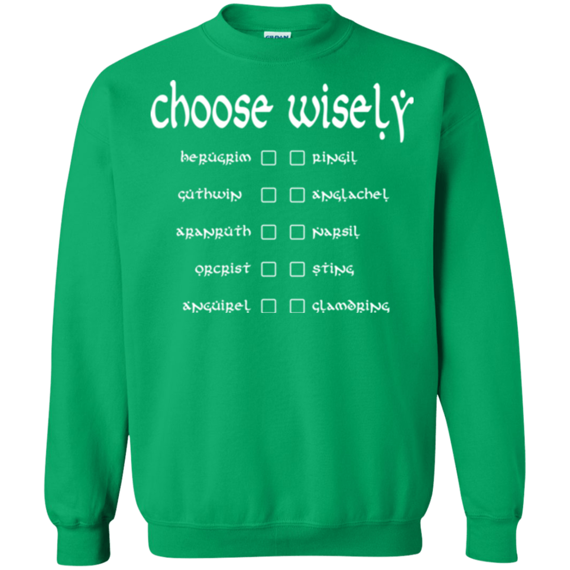 Sweatshirts Irish Green / Small Choose wisely Crewneck Sweatshirt