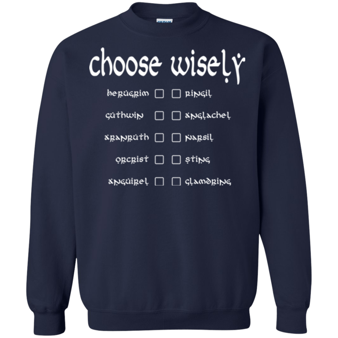 Sweatshirts Navy / Small Choose wisely Crewneck Sweatshirt