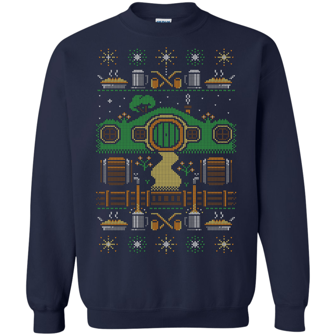 Sweatshirts Navy / Small Christmas Shire Crewneck Sweatshirt