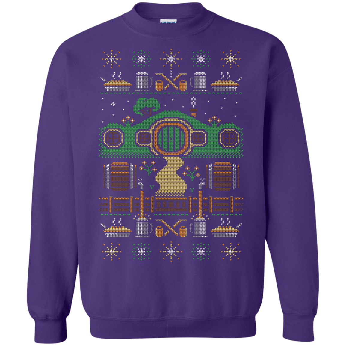 Sweatshirts Purple / Small Christmas Shire Crewneck Sweatshirt