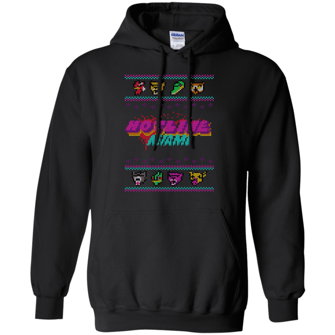 Sweatshirts Black / Small Christmas Sweater Hotline Miami Pullover Hoodie