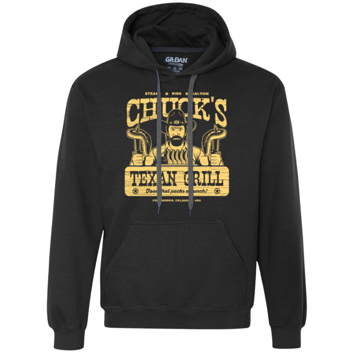 Sweatshirts Black / Small Chucks Texan Grill Premium Fleece Hoodie