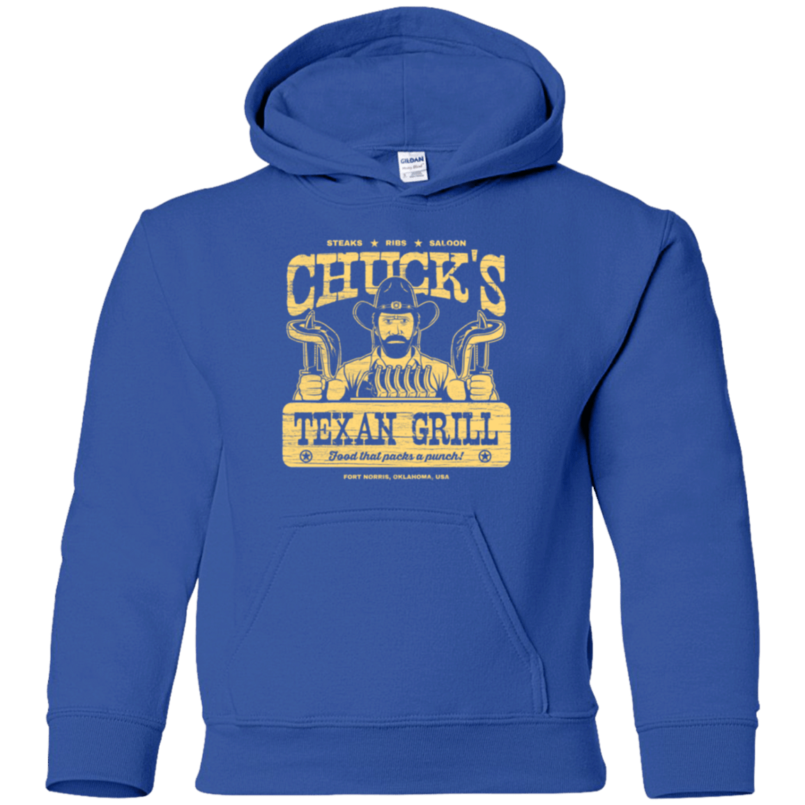 Sweatshirts Royal / YS Chucks Texan Grill Youth Hoodie