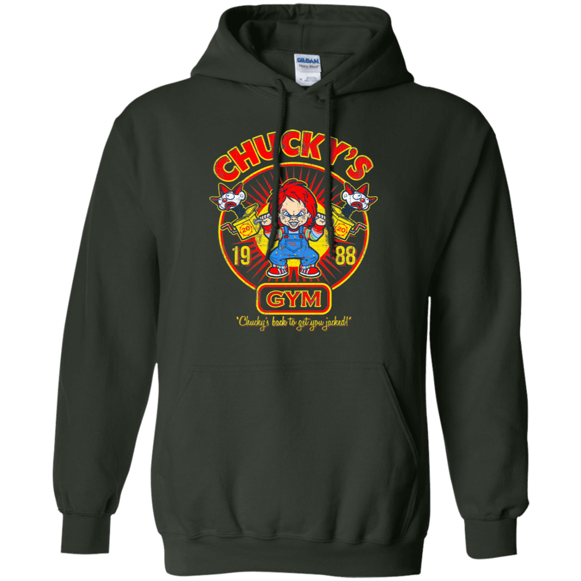 Sweatshirts Forest Green / S Chucky's Gym Pullover Hoodie