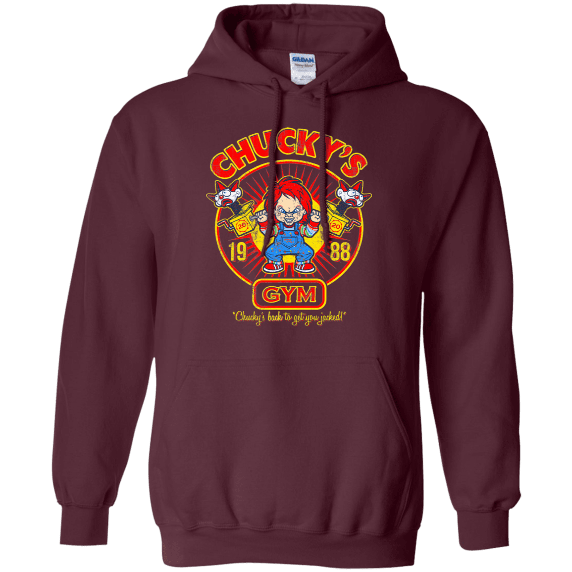 Sweatshirts Maroon / S Chucky's Gym Pullover Hoodie