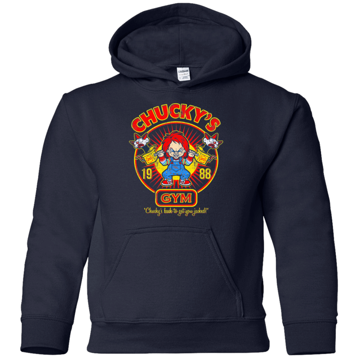 Sweatshirts Navy / YS Chucky's Gym Youth Hoodie