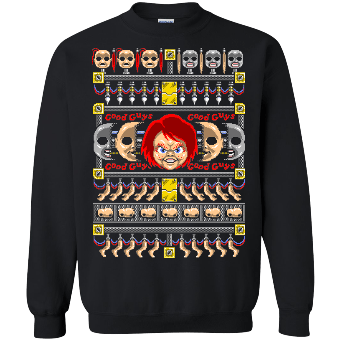 Sweatshirts Black / Small Chucky ugly sweater Crewneck Sweatshirt