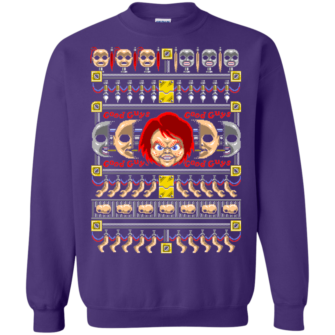 Sweatshirts Purple / Small Chucky ugly sweater Crewneck Sweatshirt