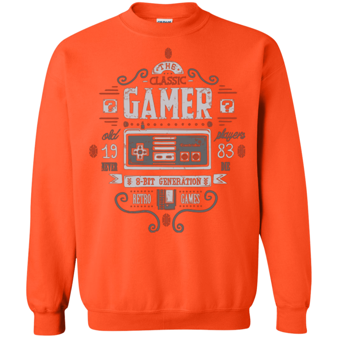 Sweatshirts Orange / Small Classic Gamer Crewneck Sweatshirt