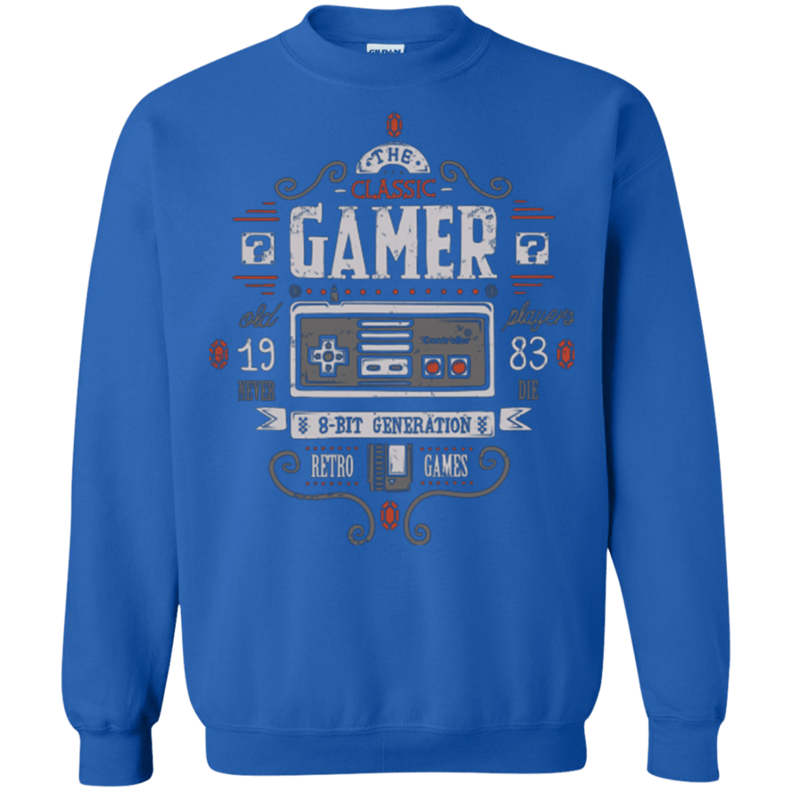 Sweatshirts Royal / Small Classic Gamer Crewneck Sweatshirt