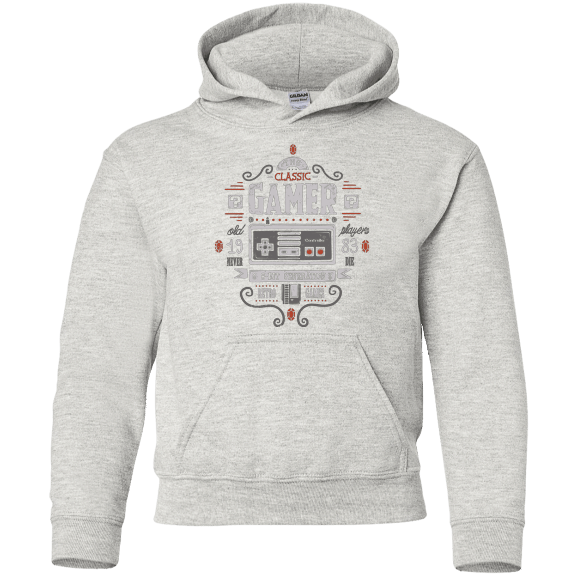 Sweatshirts Ash / YS Classic Gamer Youth Hoodie
