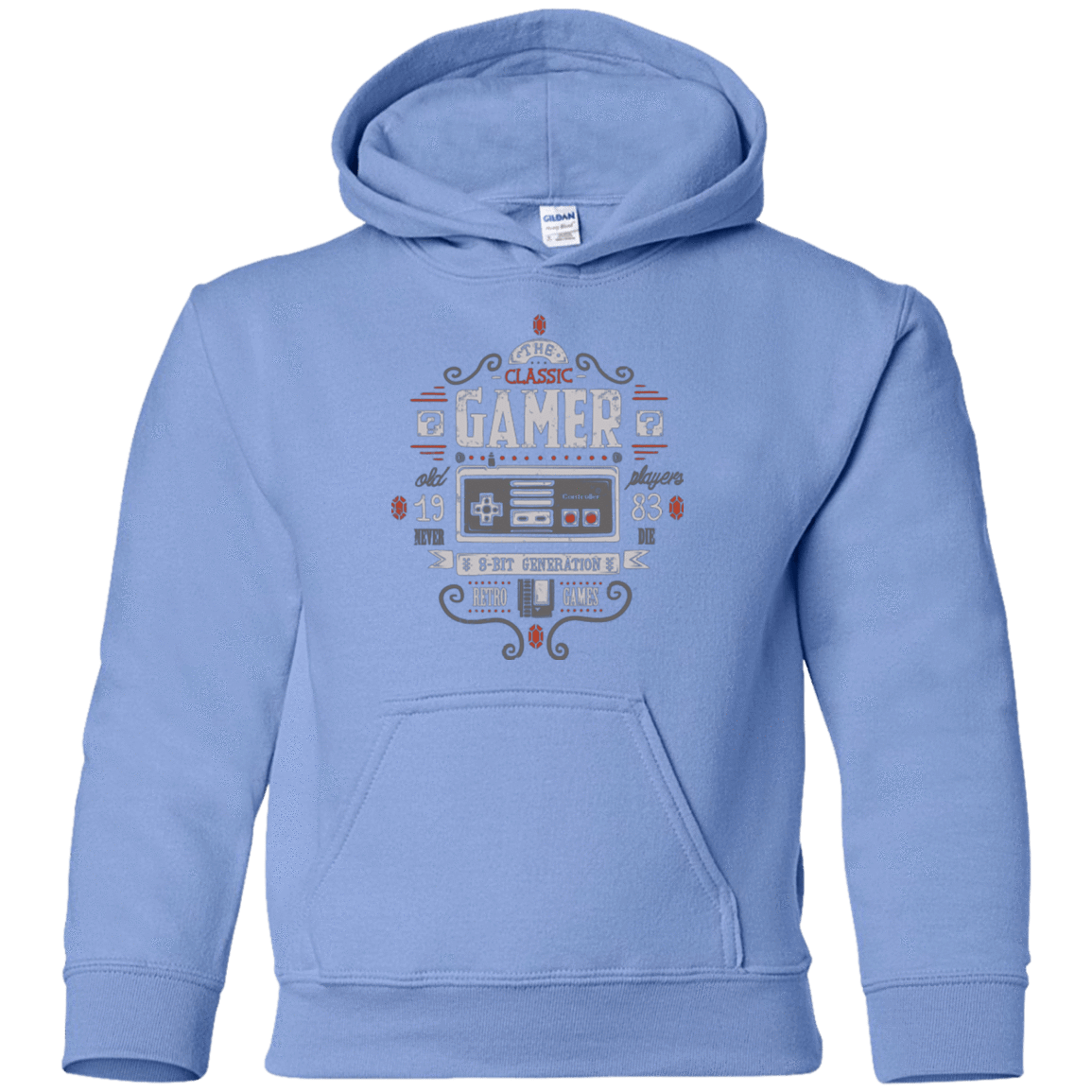 Sweatshirts Carolina Blue / YS Classic Gamer Youth Hoodie