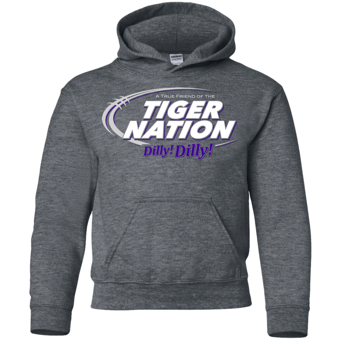 Sweatshirts Dark Heather / YS Clemson Dilly Dilly Youth Hoodie