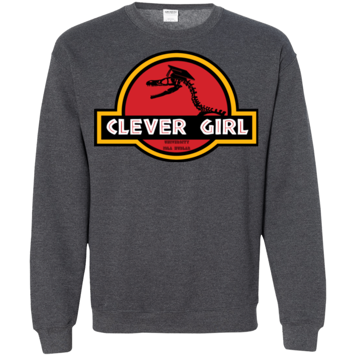 Sweatshirts Dark Heather / Small Clever Girl Crewneck Sweatshirt