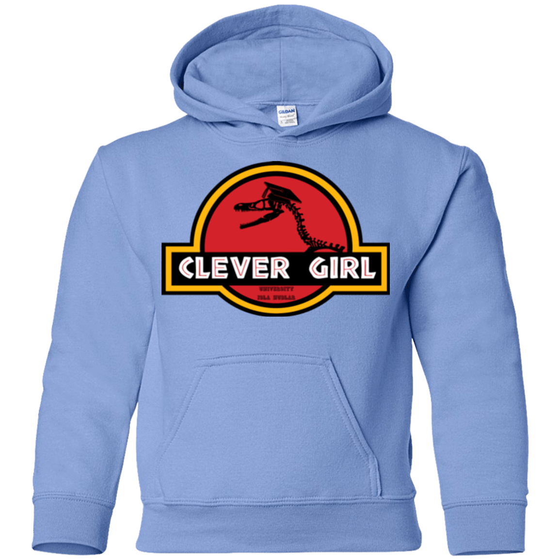 Sweatshirts Carolina Blue / YS Clever Girl Youth Hoodie