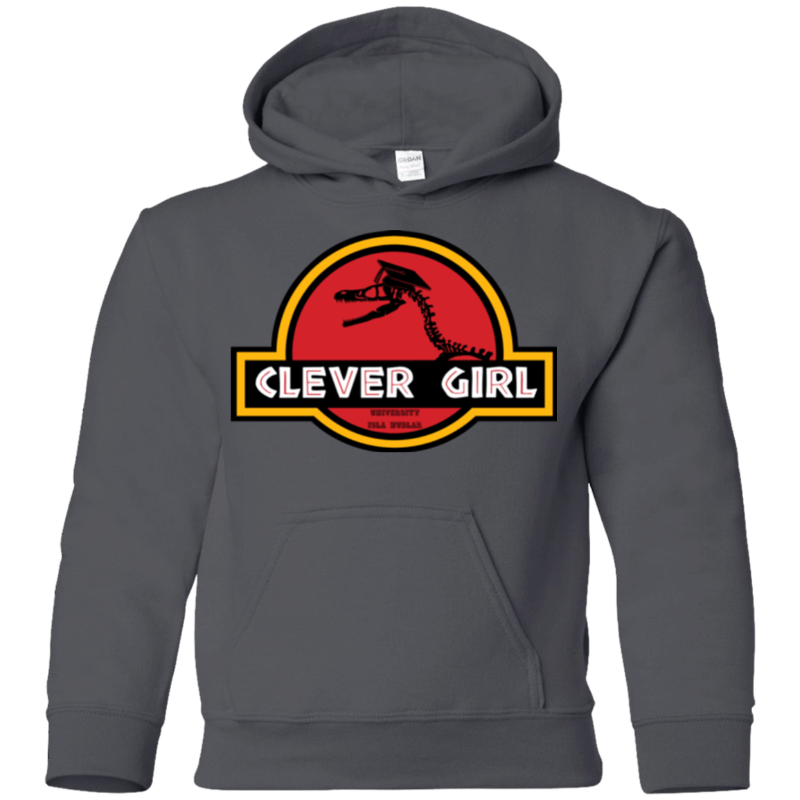 Sweatshirts Charcoal / YS Clever Girl Youth Hoodie