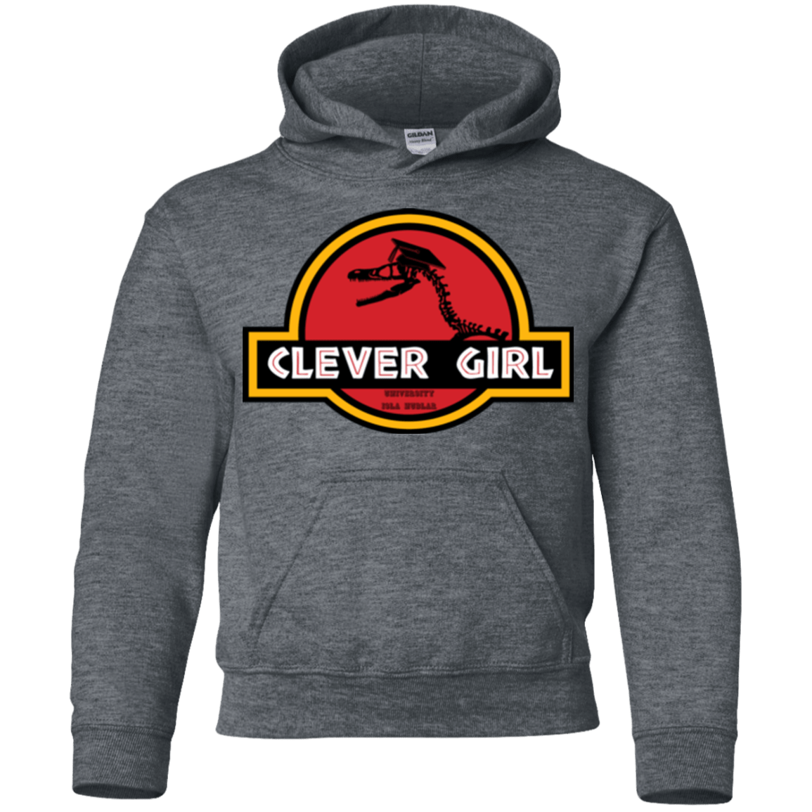 Sweatshirts Dark Heather / YS Clever Girl Youth Hoodie