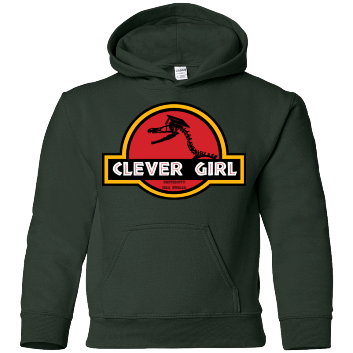 Sweatshirts Forest Green / YS Clever Girl Youth Hoodie