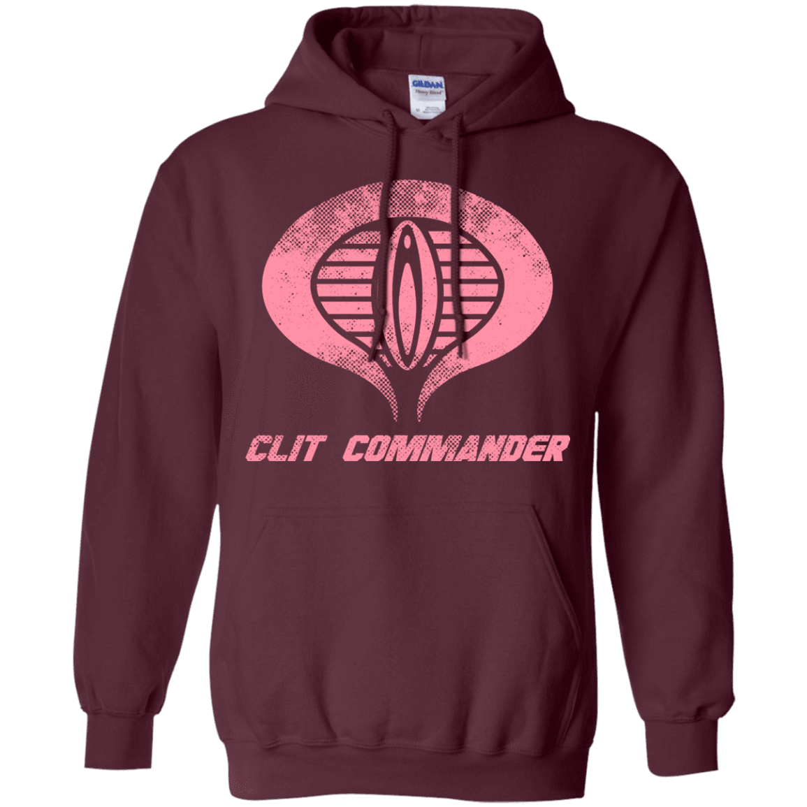 Sweatshirts Maroon / Small Clit Commander Pullover Hoodie