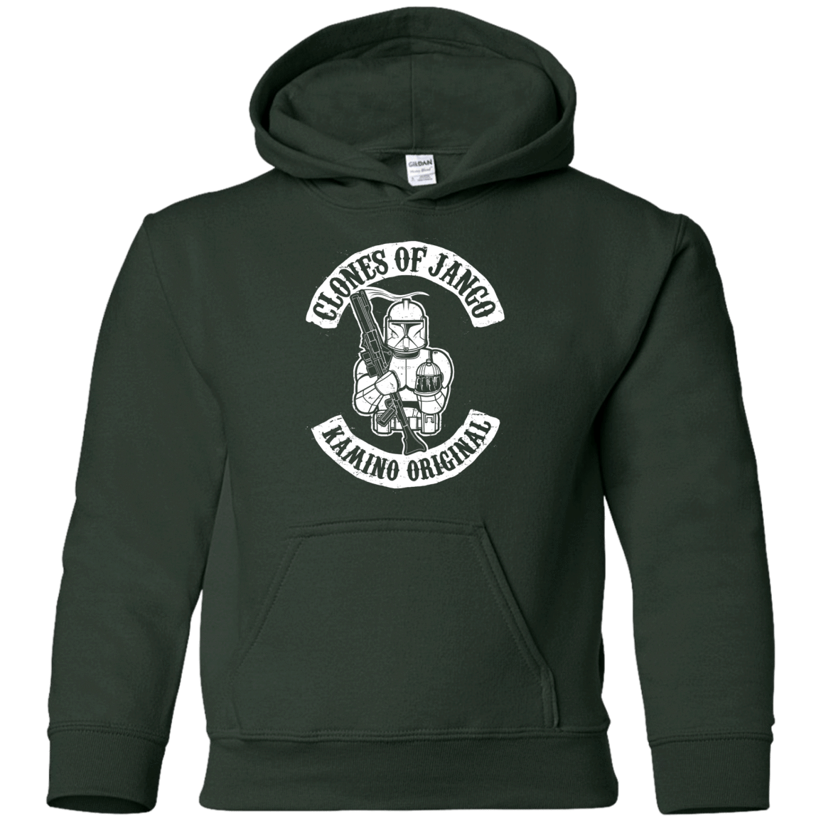 Sweatshirts Forest Green / YS Clones of Jango Youth Hoodie