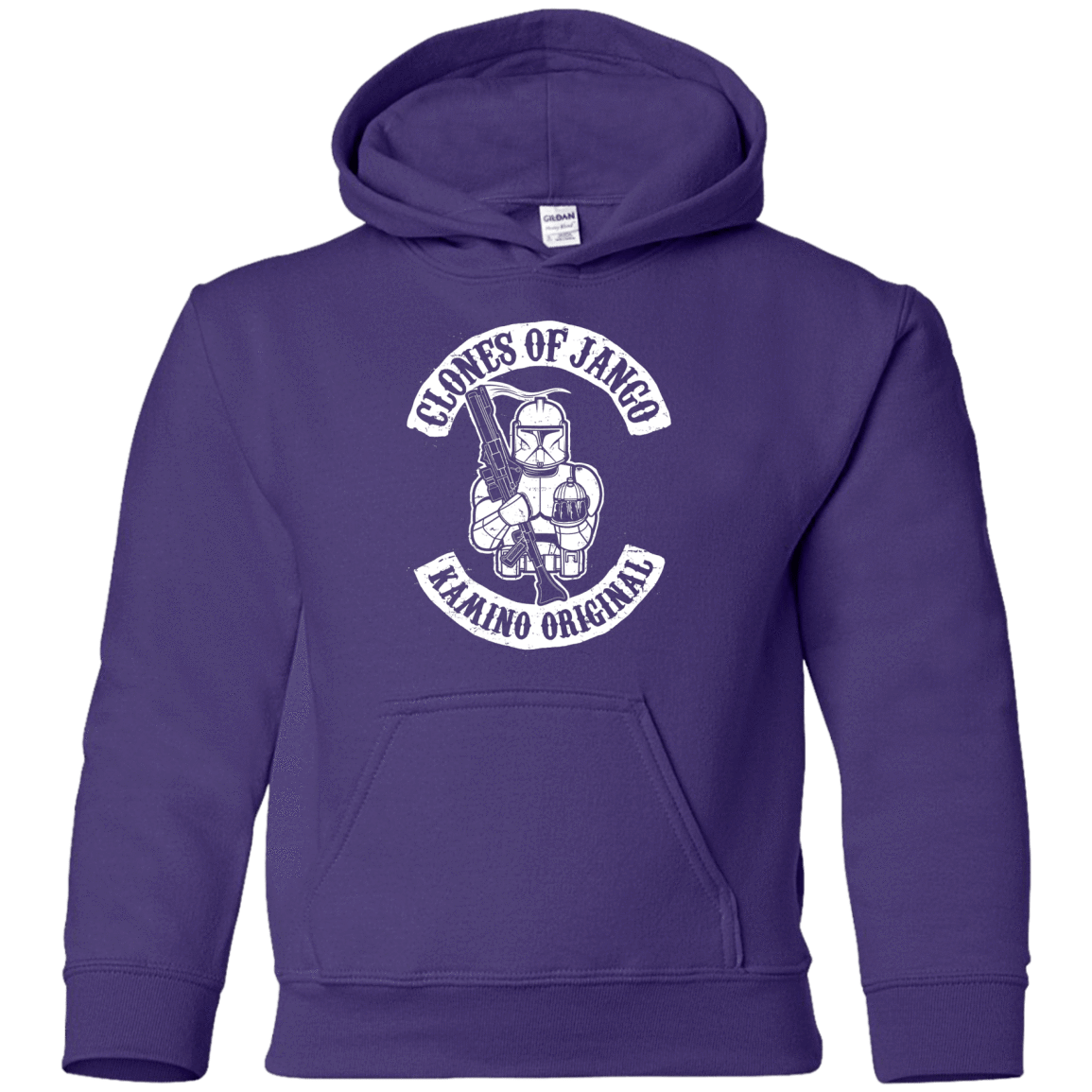 Sweatshirts Purple / YS Clones of Jango Youth Hoodie