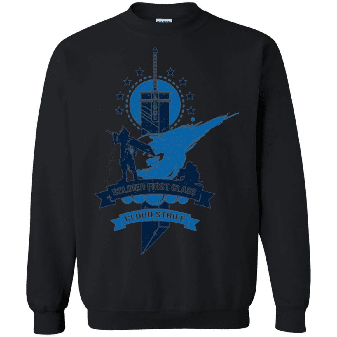 Sweatshirts Black / Small Cloud Strife White Crewneck Sweatshirt