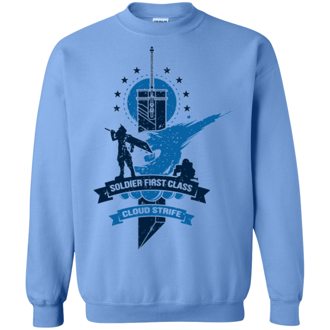 Sweatshirts Carolina Blue / Small Cloud Strife White Crewneck Sweatshirt