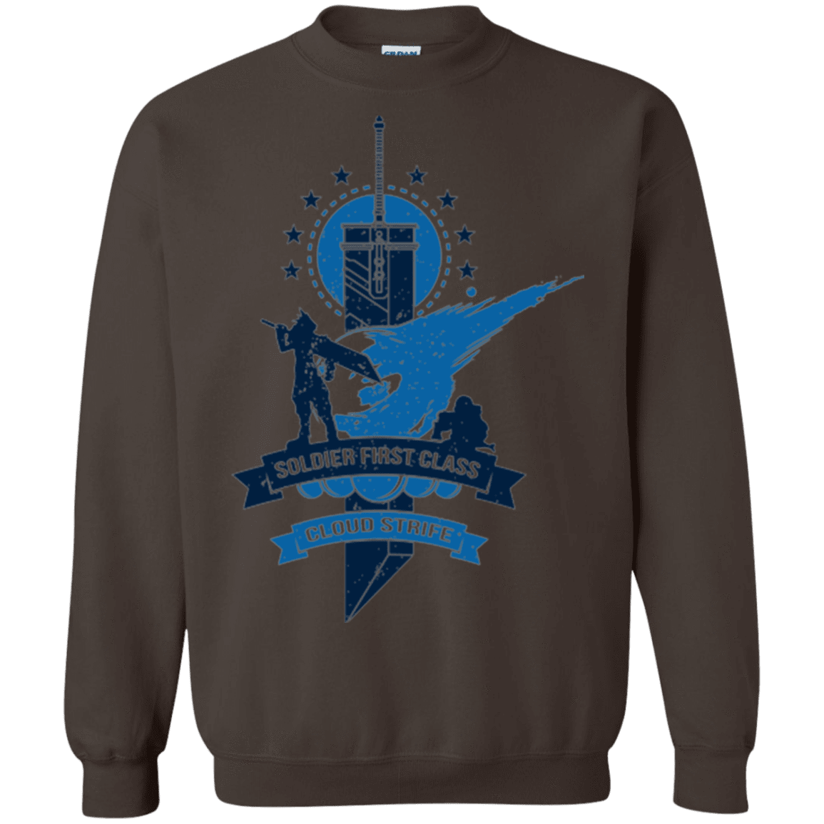 Sweatshirts Dark Chocolate / Small Cloud Strife White Crewneck Sweatshirt